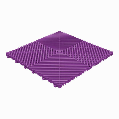 Balkontegel kunststof-open structuur-ronde ribben-Kleur: violet