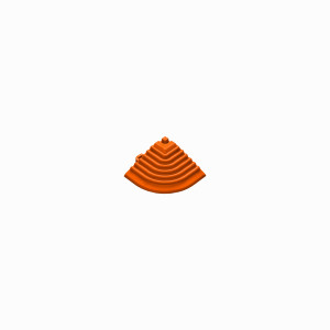 Afwerkrand-hoekstuk oranje